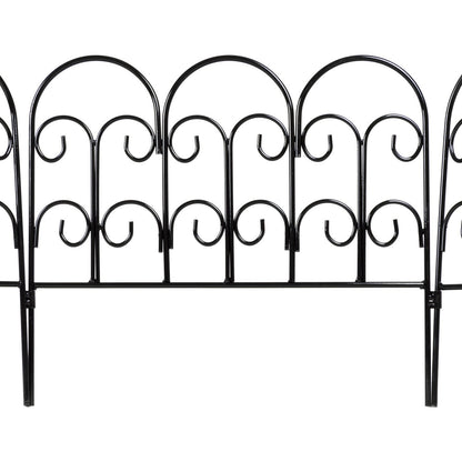 Woodside Decorative Garden Border Lawn Edging Steel Fence 10 Pack