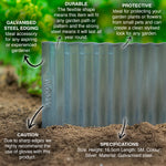 Woodside Galvanised Steel Lawn/Path Border Edging Flexible Fence Rolls - 6 Pack - 30m Total
