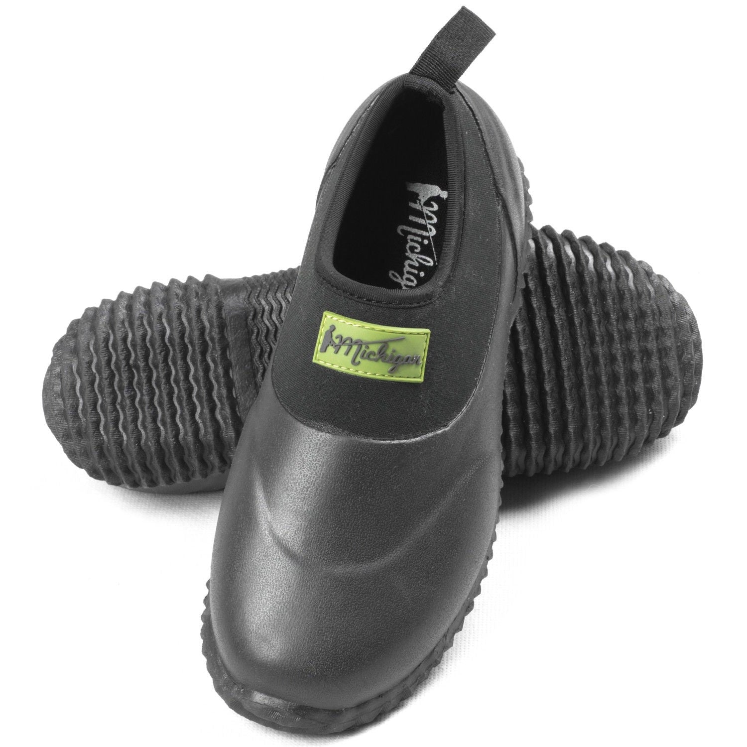 Michigan Black Neoprene Garden Boots Slip On Waterproof Outdoor Shoe