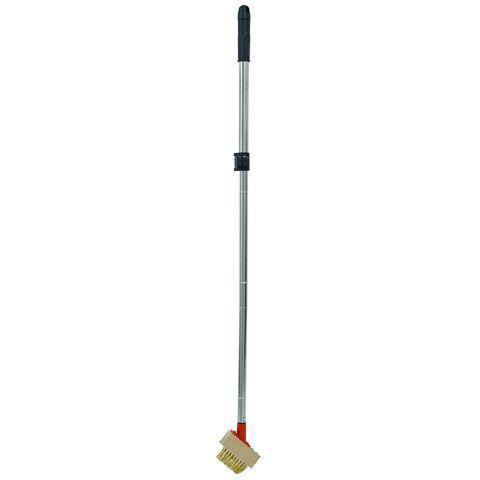 Long-handled brush with a telescopic handle on a white background