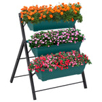 Woodside Drayton 3/5 Tier Metal Garden Planter Stand, Outdoor Plant Herb Display Shelves