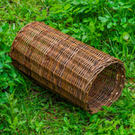 Woodside Rabbit/Guinea Pig Wicker Tunnel, Wooden Pet Play Hide for Small Animals