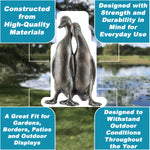 Woodside Large Standing Ducks Garden Ornament Pair Decorative Bronze Effect Resin Duck Statues