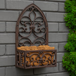 Woodside Cast Iron Wall Mounted Hanging Garden Planter Basket with Coco Liner