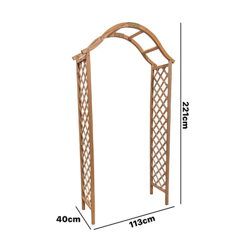 Woodside Keswick Wooden Trellis Garden Arch