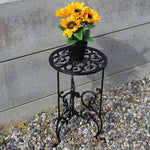 Woodside Heavy Duty Cast Iron Indoor/Outdoor Home/Garden Plant Pot Display Stand