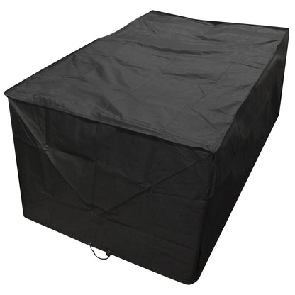 Woodside Black L Shape Outdoor Dining Waterproof Patio Set Cover Rattan