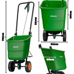 Woodside 12L Large Capacity Lawn Seed & Fertiliser Drop Spreader with Adjustable Spread Settings and All-Terrain Wheels