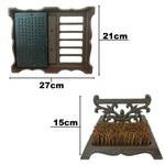 Woodside Victorian Cast Iron Boot Scraper & Brush – Durable Outdoor Mud Cleaner for Garden & Home Entrances