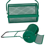 Woodside 76L Lawn Compost Spreader Top Dress Soil/Fertiliser/Seed Heavy Duty Garden Roller
