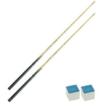 2 x Wollowo 57 Inch White Ash Wood Snooker/Pool Cues