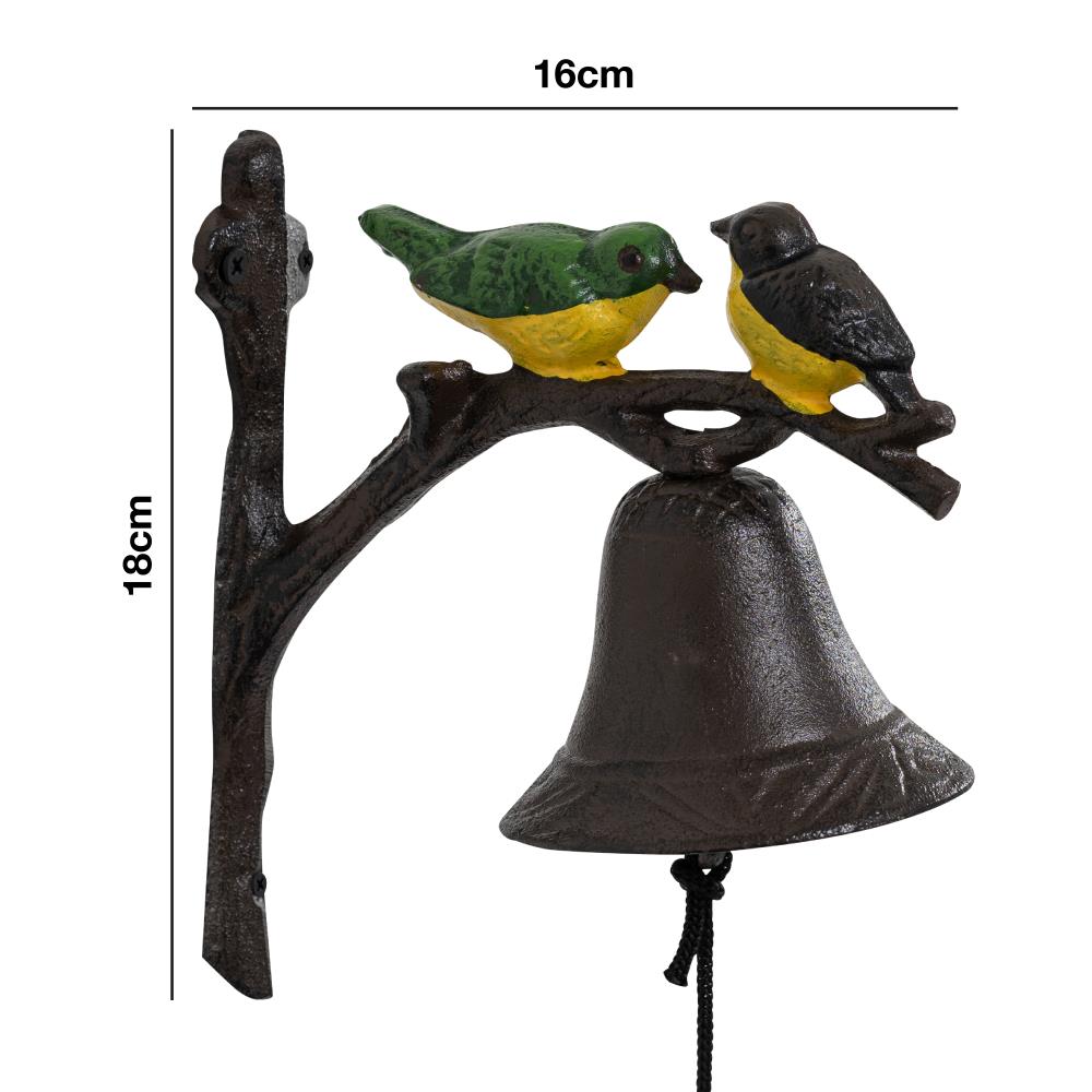 Woodside Cast Iron Wall Mounted Doorbell Vintage/Antique Design for Garden & Home