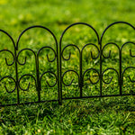 Woodside Decorative Garden Border Lawn Edging Steel Fence 10 Pack