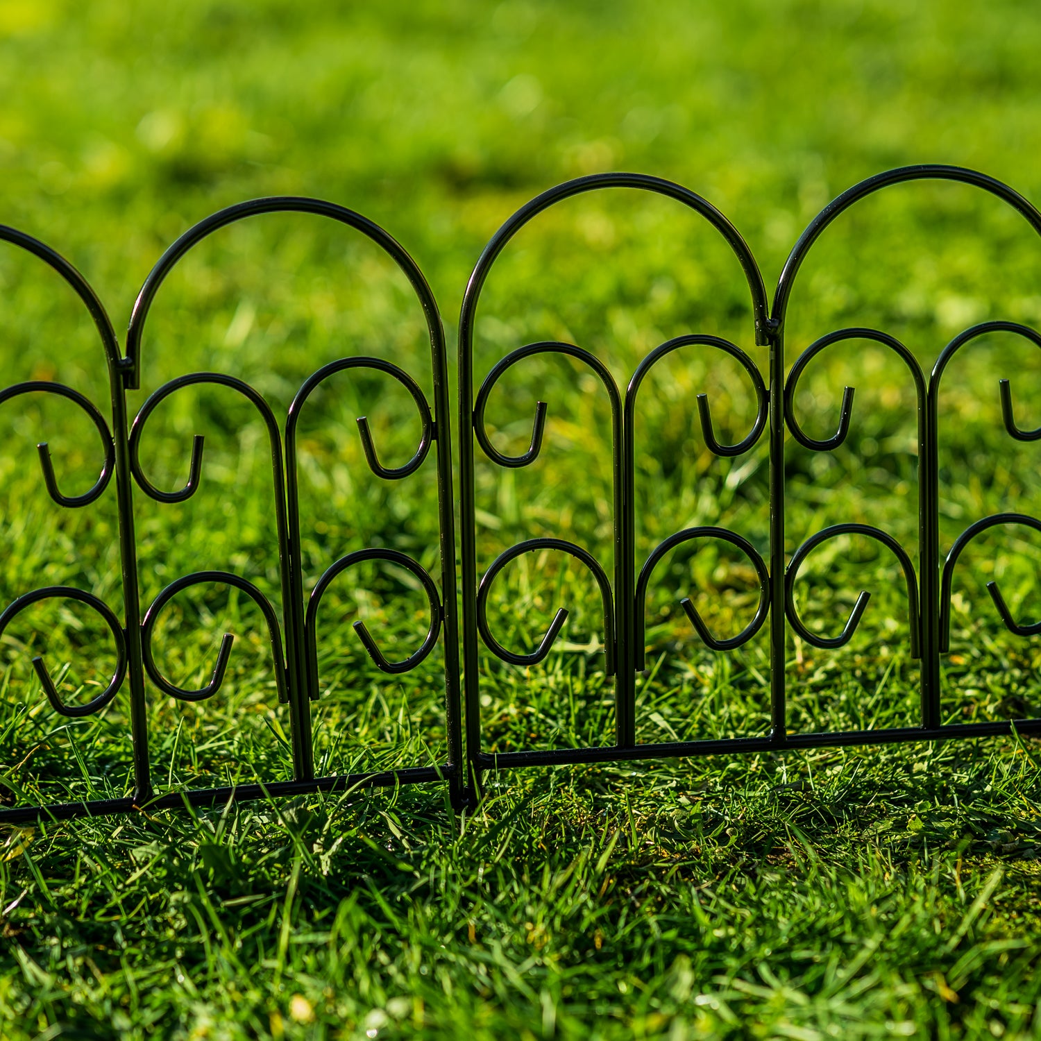 Woodside Decorative Garden Border Lawn Edging Steel Fence 10 Pack