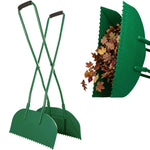 Woodside Long Handle Leaf Grabbers Garden Leaf Scoops with Foam Grip Handles Large Capacity Collectors