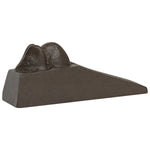 Woodside Heavy Duty Cast Iron Decorative Mouse Door Wedge Stop, Doorstopper/Jammer