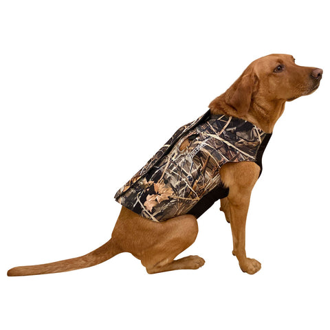 Nitehawk Hunting Dog Vest, Neoprene Camouflage Dog Coat with Full Zip Closure