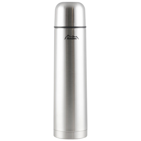 Andes 1L Stainless Steel Insulated Vacuum Travel Tea/Coffee Thermos Flask Bottle