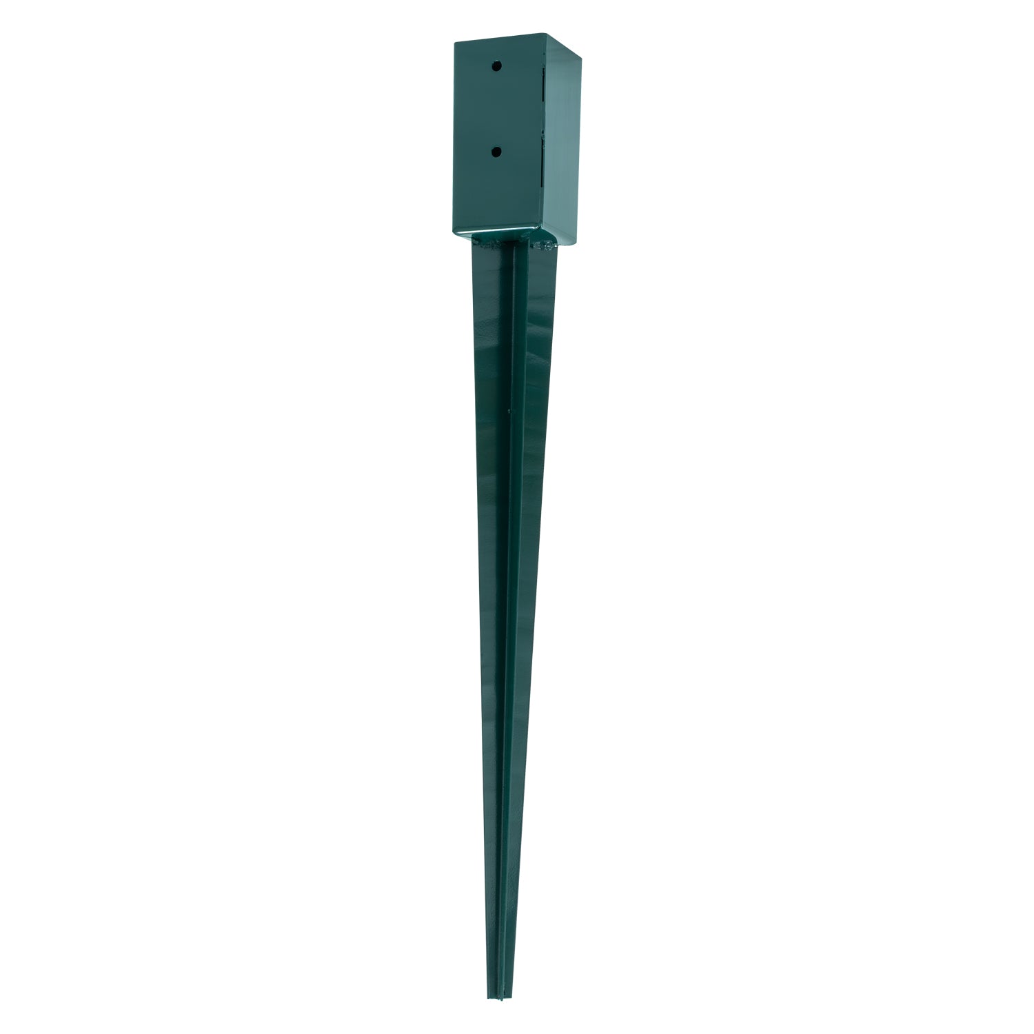 Woodside Steel Fence Post Holders Heavy Duty Ground Stakes – 100mm/4” Square Pack of 4