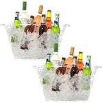 Andes 2 Pack Large 12L Acrylic Ice Buckets – Champagne, Wine & Beer Drinks Coolers