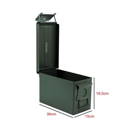 Nitehawk 2 Pack 50 Cal Army Metal Ammo Storage Boxes – Surplus Ammunition & Tool Containers