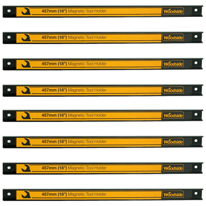 Woodside 8 Pack 18"/46cm Heavy Duty Magnetic Garage Wall Tool Holder Strips
