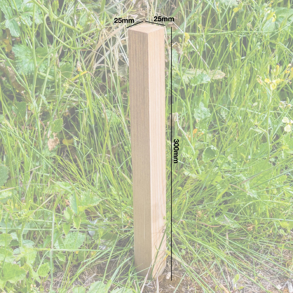 Woodside 40 Pack 12 Inch (300mm) Square Wooden Fencing Stakes – Pressure-Treated Pine Garden Fence Pegs and Site Markers