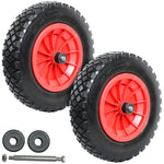 Woodside 2 Pack 14" Solid Tyre Replacement Wheelbarrow & Trolley Wheels – Puncture Proof