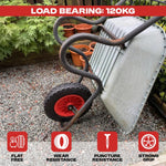 Woodside 2 Pack 14" Solid Tyre Replacement Wheelbarrow & Trolley Wheels – Puncture Proof