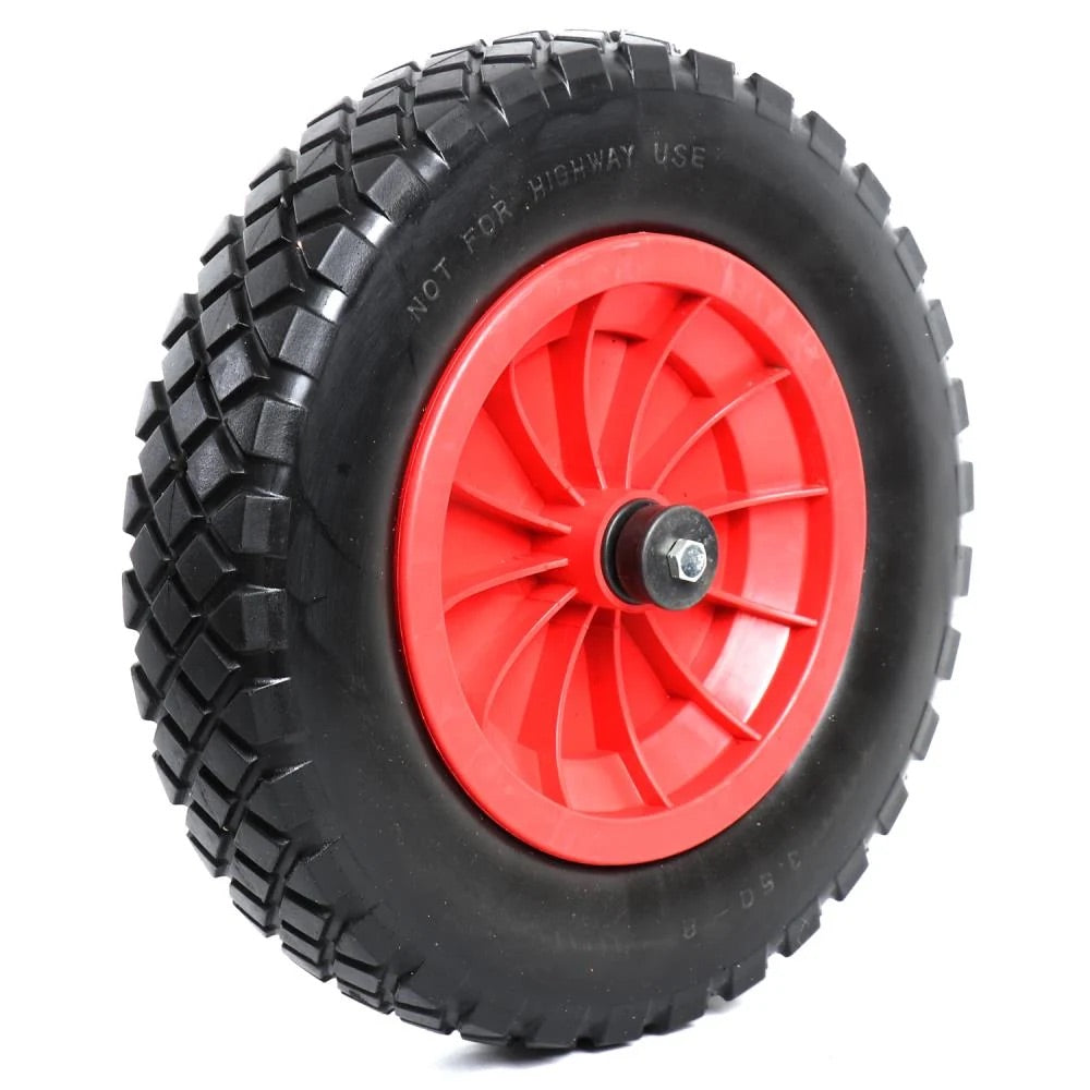 Woodside 2 Pack 14" Solid Tyre Replacement Wheelbarrow & Trolley Wheels – Puncture Proof
