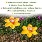 Woodside 4 Pack Cast Iron Daffodil Dish Bird Feeders – Decorative Garden Wildlife