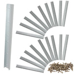 Woodside 20 Pack 50cm Fence Trellis Extension Arms & Topper Brackets – Galvanised Steel