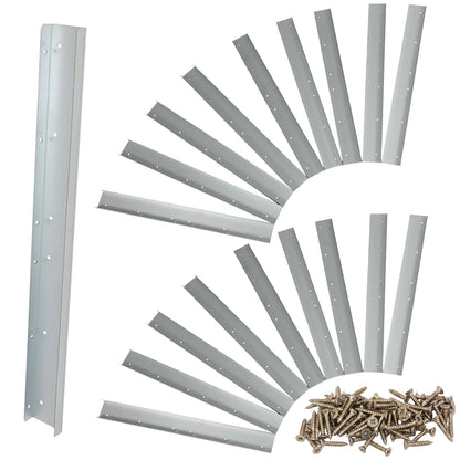 Woodside 20 Pack 50cm Fence Trellis Extension Arms & Topper Brackets – Galvanised Steel