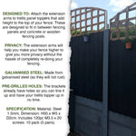 Woodside 20 Pack 50cm Fence Trellis Extension Arms & Topper Brackets – Galvanised Steel