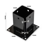 Woodside Bolt Down Fence Post Holder - 100mm x 100mm x 150mm