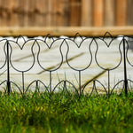 Woodside 10 Pack Decorative Tulip Style Garden Border Lawn Edging – Steel Fence, 4.6m
