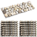Woodside 16 Pack Light Stone Pebble Strip Garden Lawn & Flower Bed Border Edging – Decorative