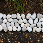 Woodside 24 Pack Light Stone Pebble Strip Garden Lawn & Flower Bed Border Edging – Decorative
