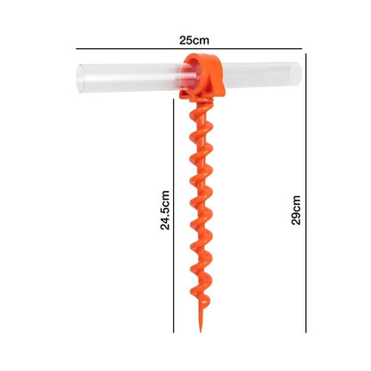 Andes 8 Pack Orange Heavy Duty Ground Anchor Camping Pegs – Threaded Tent, Gazebo & Windbreak Stakes