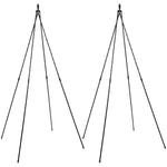 Woodside 2 Pack 1.8m Metal Garden Tepee Obelisks – Steel Climbing Plant Support Trellis Frames