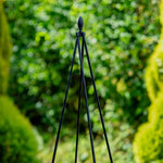 Woodside 2 Pack 1.8m Metal Garden Tepee Obelisks – Steel Climbing Plant Support Trellis Frames