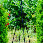 Woodside 2 Pack 1.8m Metal Garden Tepee Obelisks – Steel Climbing Plant Support Trellis Frames
