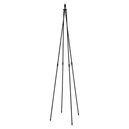Woodside 2 Pack 1.8m Metal Garden Tepee Obelisks – Steel Climbing Plant Support Trellis Frames