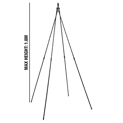 Woodside 2 Pack 1.8m Metal Garden Tepee Obelisks – Steel Climbing Plant Support Trellis Frames