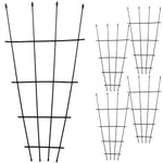 Woodside 4 Pack 1.2m Metal Garden Fan Trellis – Decorative Plant, Flower Pot & Climbing Supports