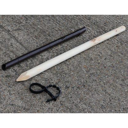 Woodside 4 Pack 120cm Garden Tree Support Stakes with Tie & Spiral Sleeve – Fruit Trees, Saplings & Shrubs