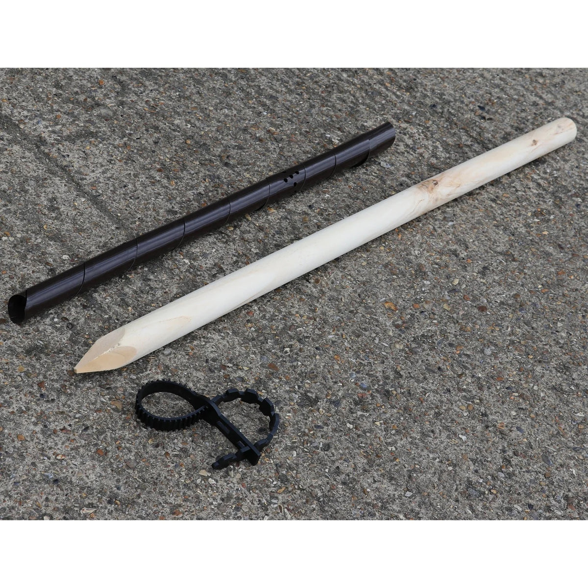 Woodside 6 Pack 120cm Garden Tree Support Stakes with Tie & Spiral Sleeve – Fruit Trees, Saplings & Shrubs