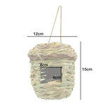 Woodside 4 Pack Hanging Bird Boxes – Natural Small Songbird Nest Houses for Gardens, Trees & Outdoor Spaces