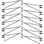 Woodside 12 Pack Black Steel Hanging Basket Brackets for Concrete Fence Posts – No Drilling Basket, Feeder & Wind Chime Hangers