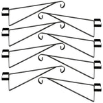 Woodside 8 Pack Black Steel Hanging Basket Brackets for Concrete Fence Posts – No Drilling Basket, Feeder & Wind Chime Hangers
